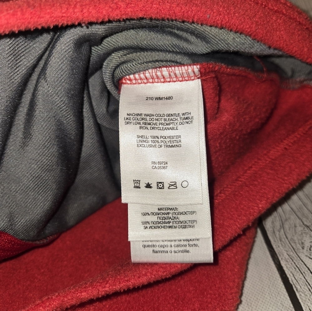 Columbia Mens Medium Red Full Zip Fleece Vest - Picture 6 of 7